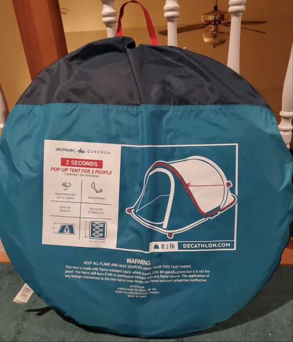 Vendo tenda de campismo marca quechua 2 seconda para 3 pessoas