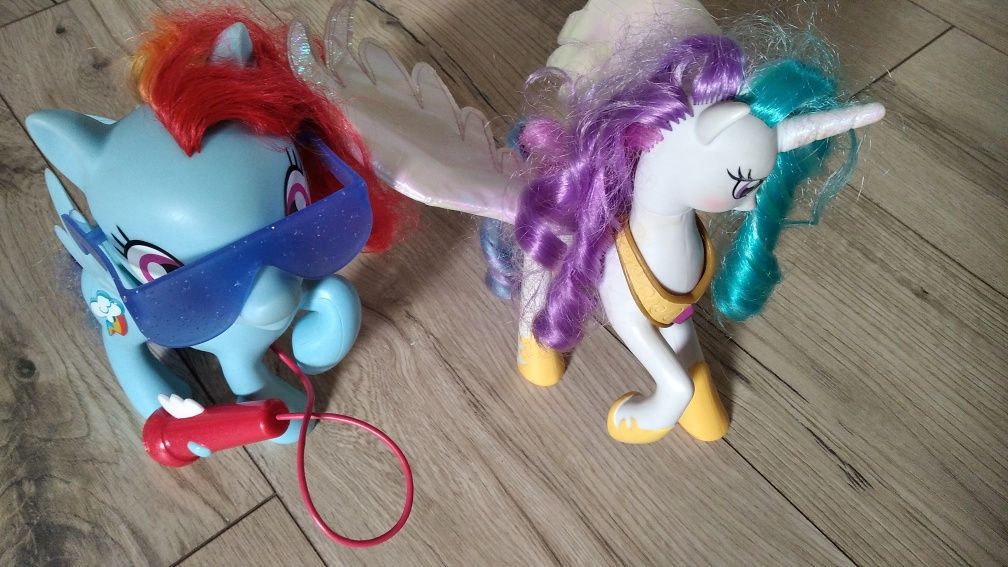 dwa interaktywne grające świecące pony kucyki my little pony mlp