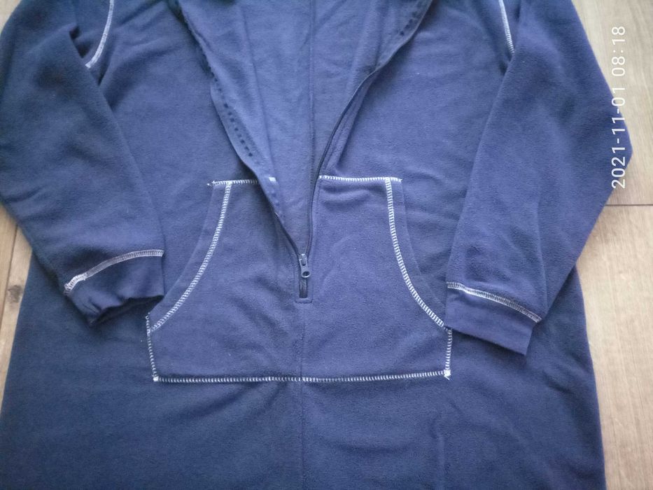 Мягкий флисовый комбинезон/ пижама Оak Valley р.62-64 синего цвета