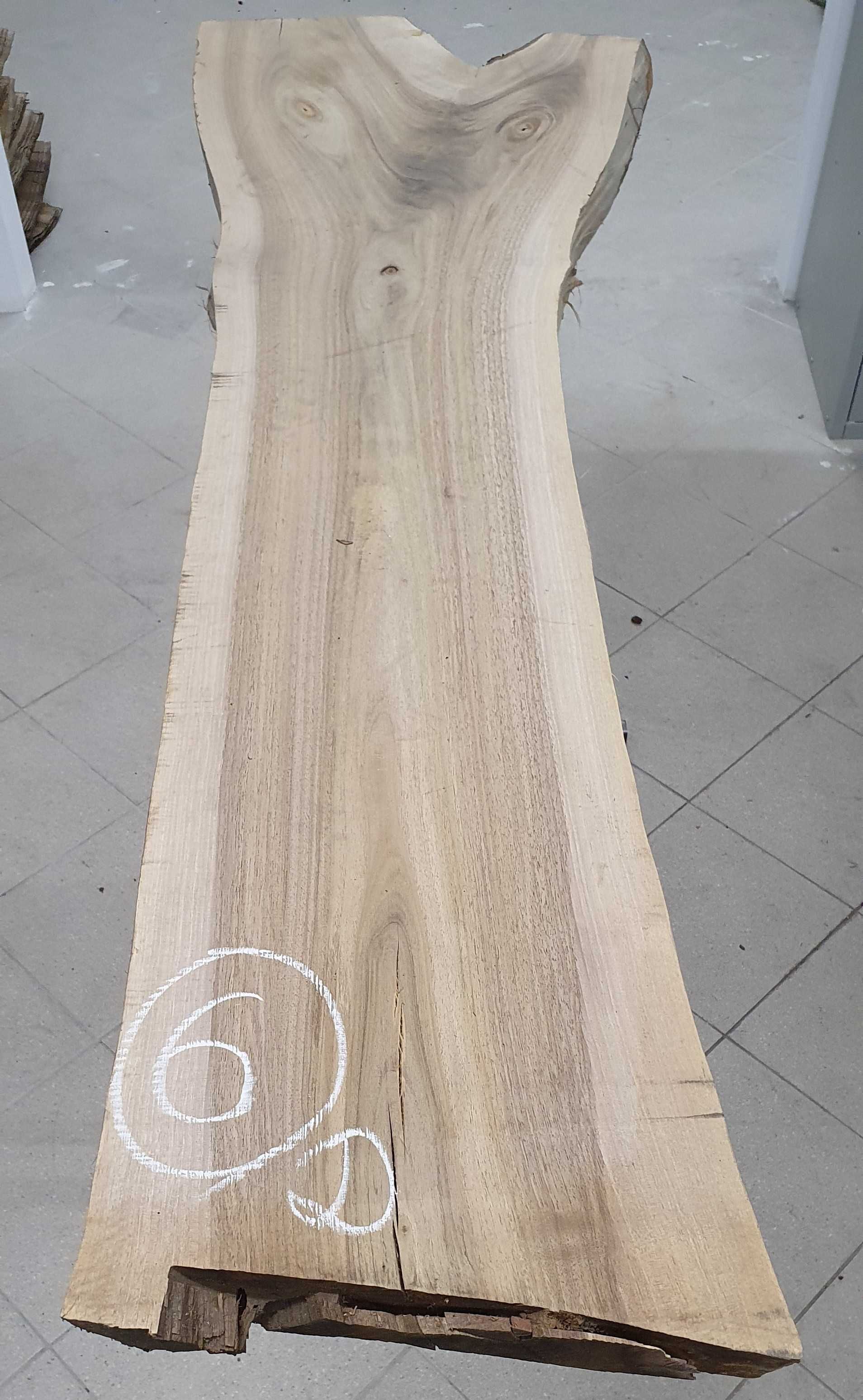 Deska blat stołu żywica monolit live edge orzech włoski 6D