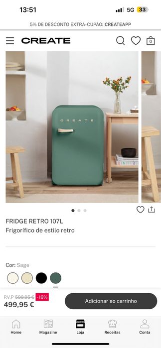 Frigorifico create verde e dourado