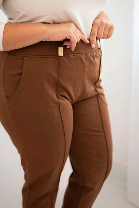 Bawełniane spodnie damskie Plus Size elastyczny pas 4XL-9XL