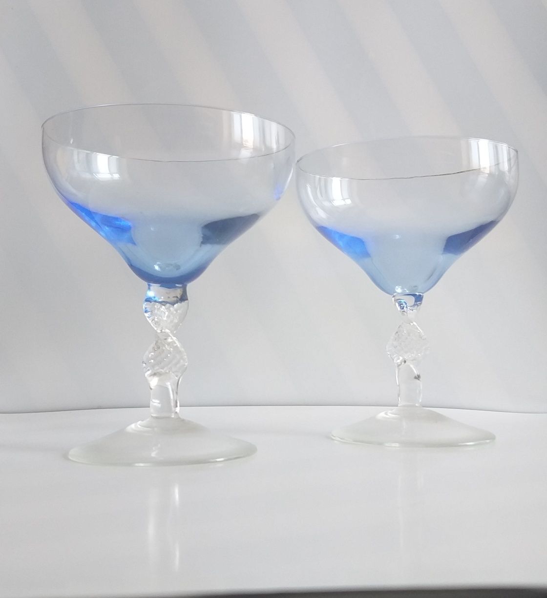 2 copos vintage para cocktails ou champanhe