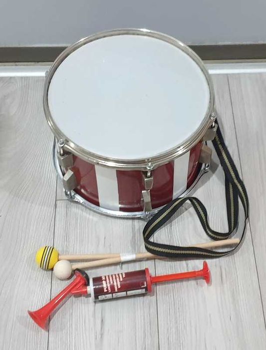 Duży 12 cali głośny bęben do kibicowania biesiada kapela pałki pasek