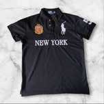 Czarna koszulka polo Ralph Lauren big pony swag drill streetwear L