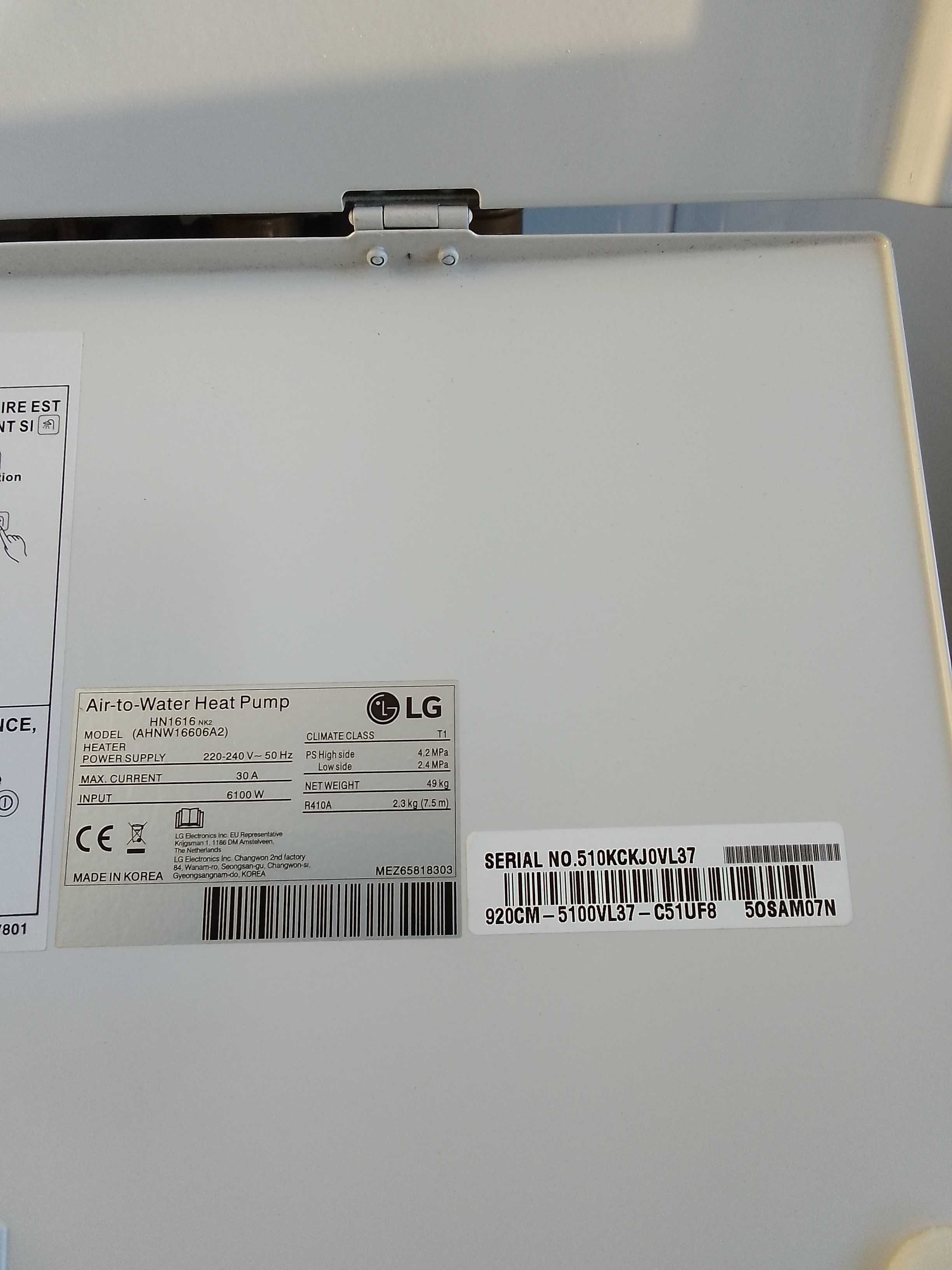Descida de preço! Vendo LG Therma V Hydrosplit