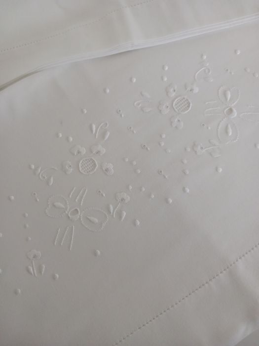 Lençóis Cama Casal Bordados - NOVOS