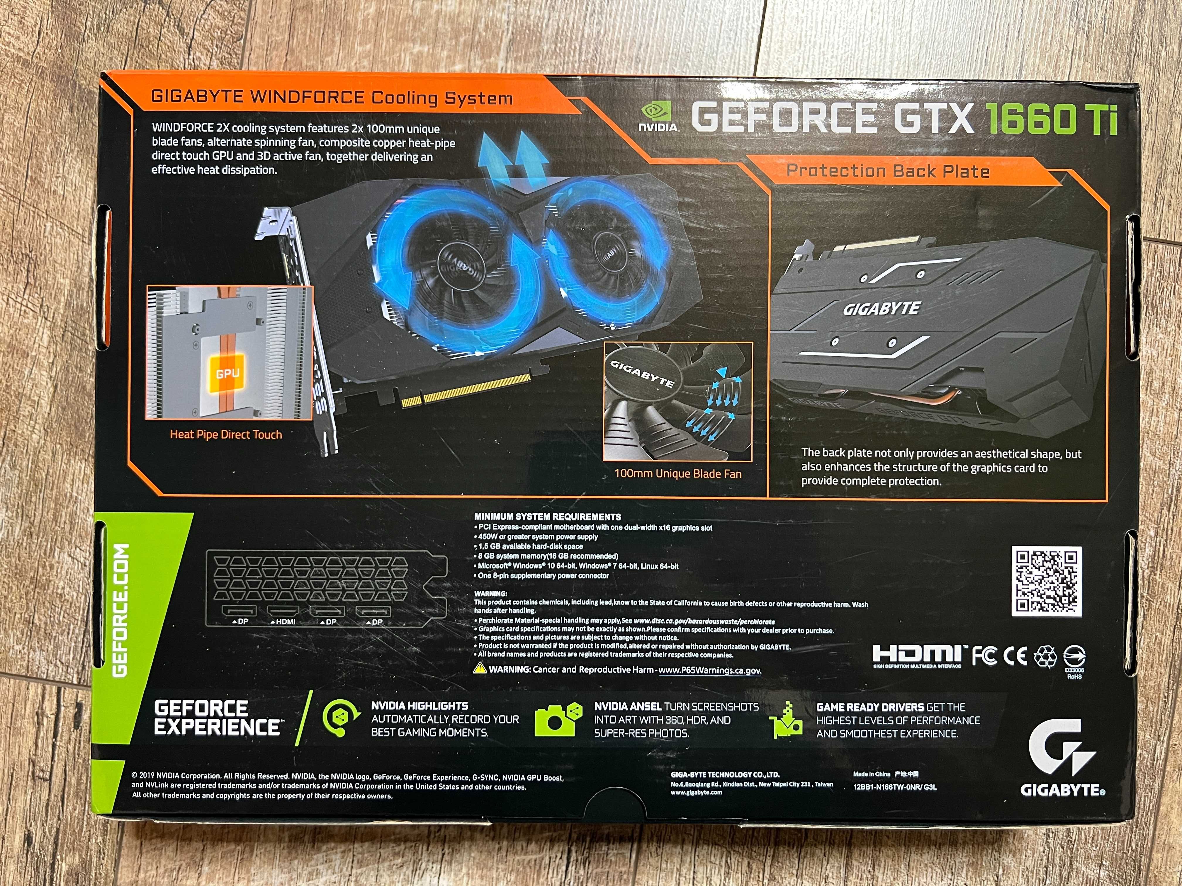 Продам відеокарту Gigabyte GeForce GTX 1660 Ti WINDFORCE OC 6G.