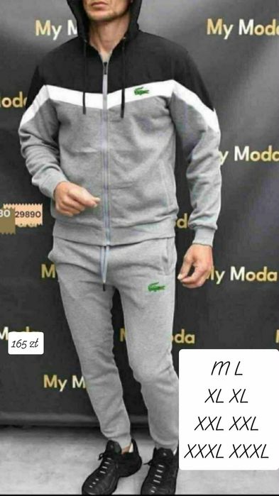 Nowy Komplet Męski Szyte logo M L XL XXL różne modele.