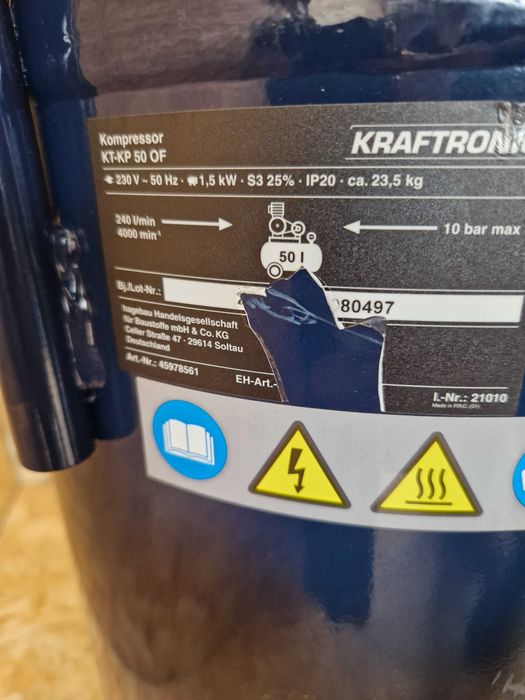 Kompresor pionowy stojący EINHELL KRAFTRONIC 10 bar