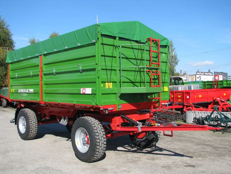 Pronar Przyczepa dwuosiowa PT612, PT-612L, T-680 - 12-14 ton wywrotka z trójstronnym wywrotem  Dostępna w Rad Masz, Rolamsz Opoczno