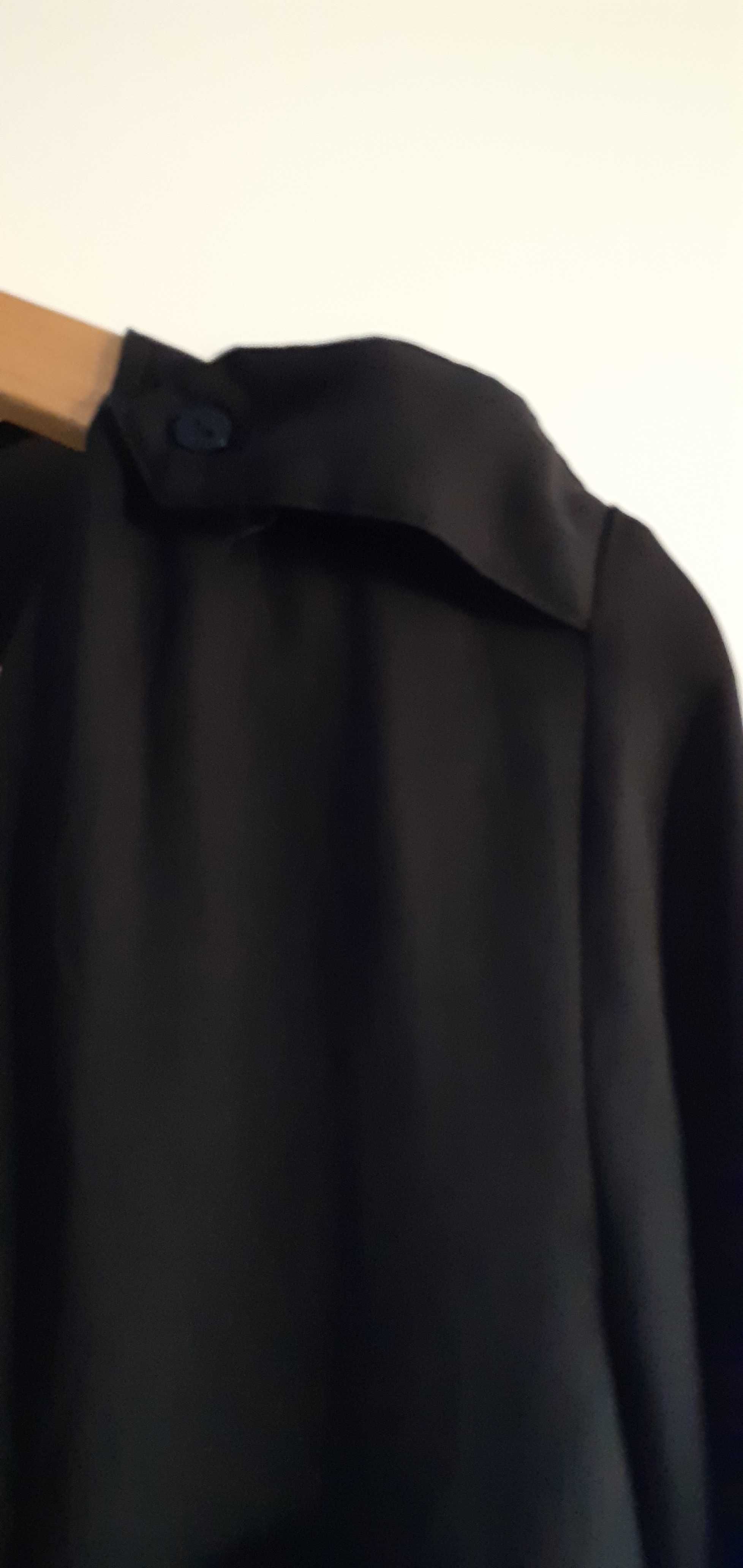 H & M ,Bluzka ,koszula czarna satyna, rozmiar M 38