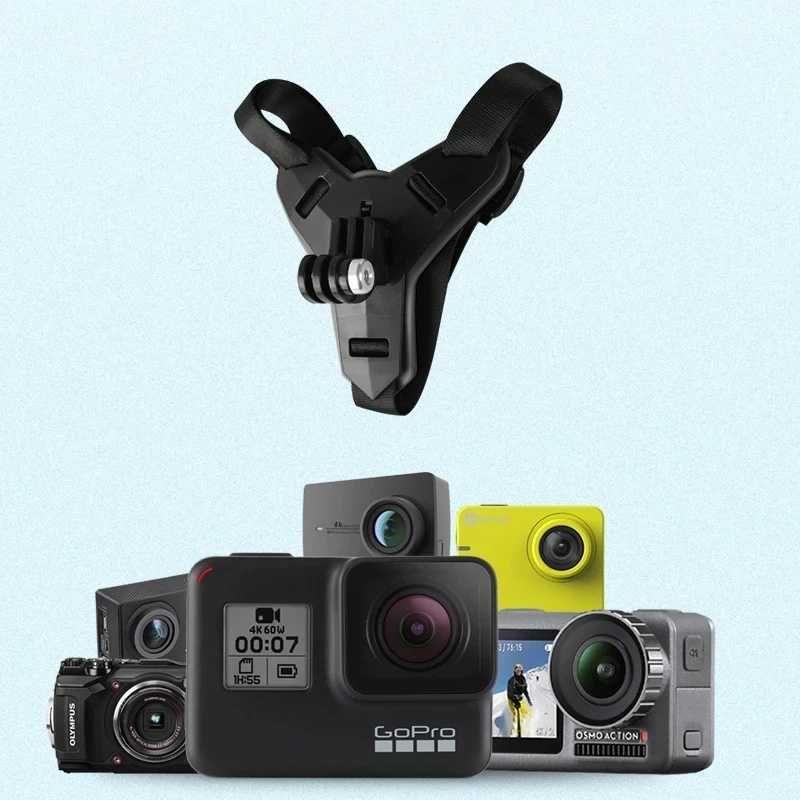 Uchwyt na kask motocyklowy do kamer GoPro Insta DJI