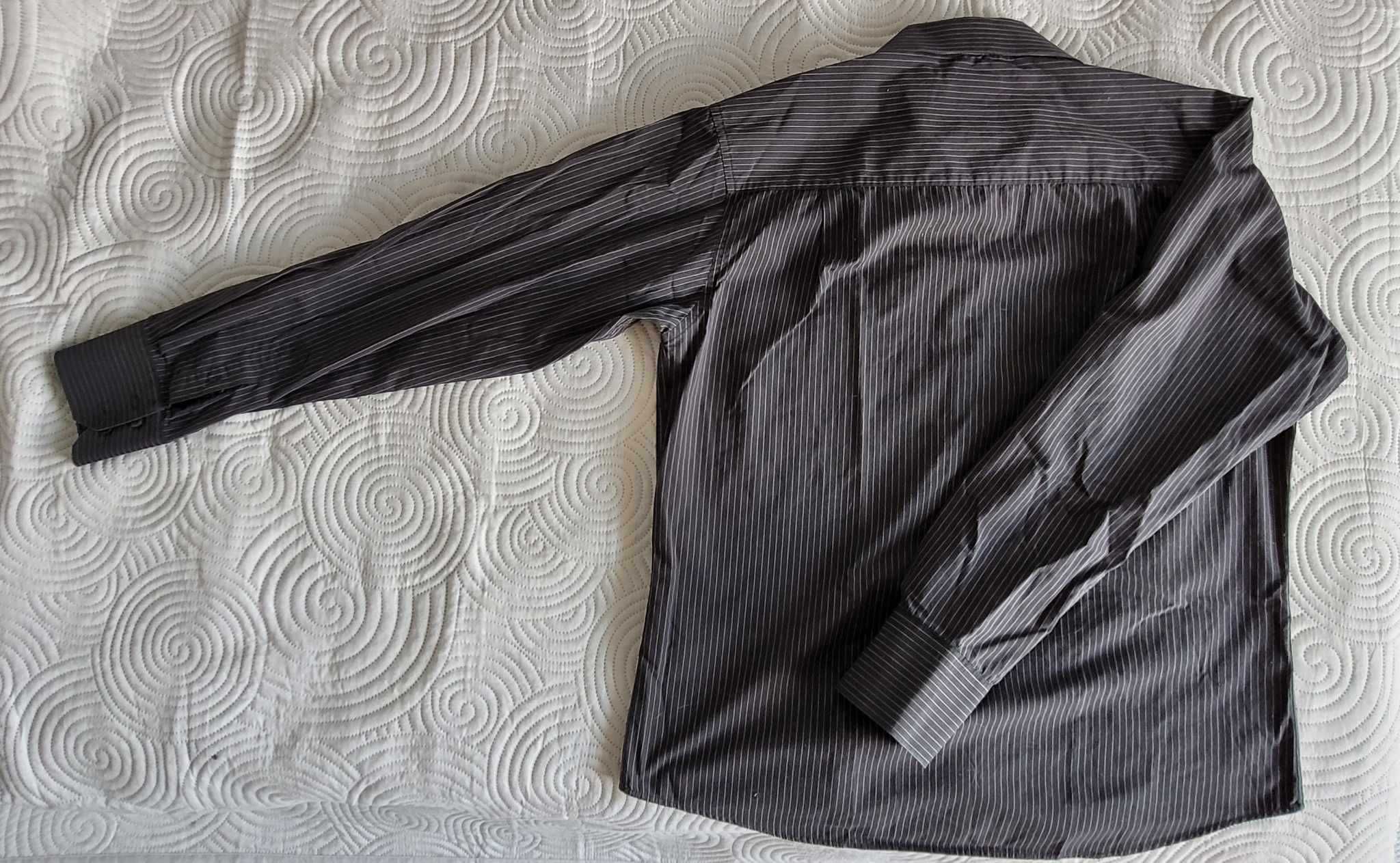 Koszula męska elegancka Selected Rozmiar XL Granatowa Paski
