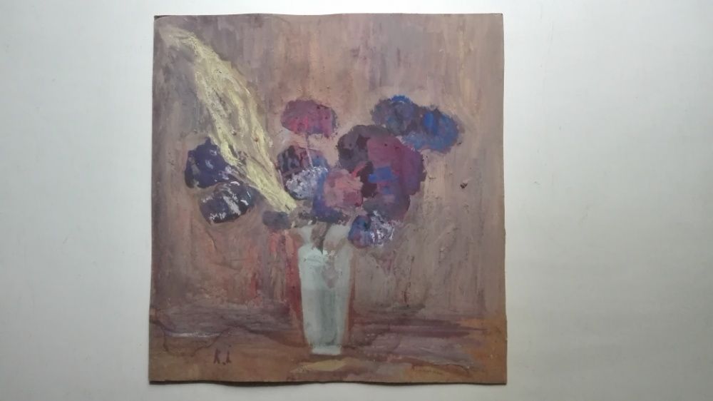 Художница УССР Екатерина Ивашинина (1908-1993гг) Цветы в белой вазе