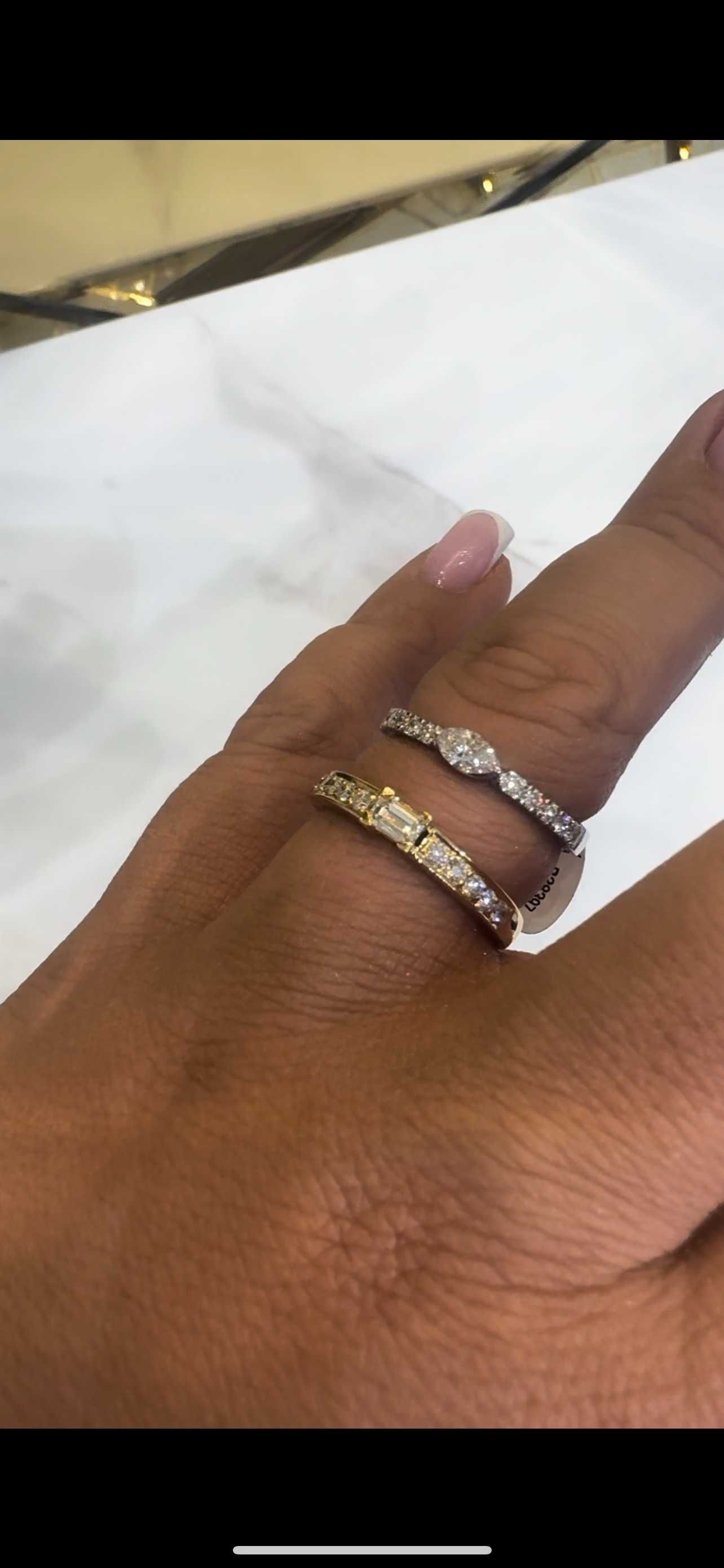 Pierścionek z diamentami naturalnymi 0.50 CT markiza