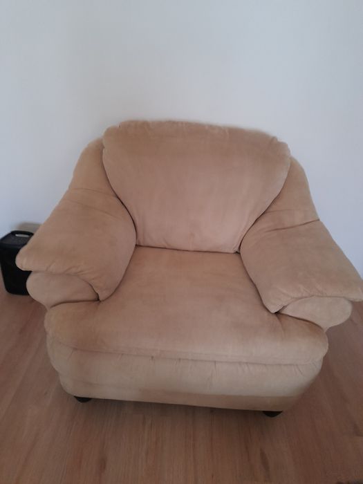 Sofá poltrona beje