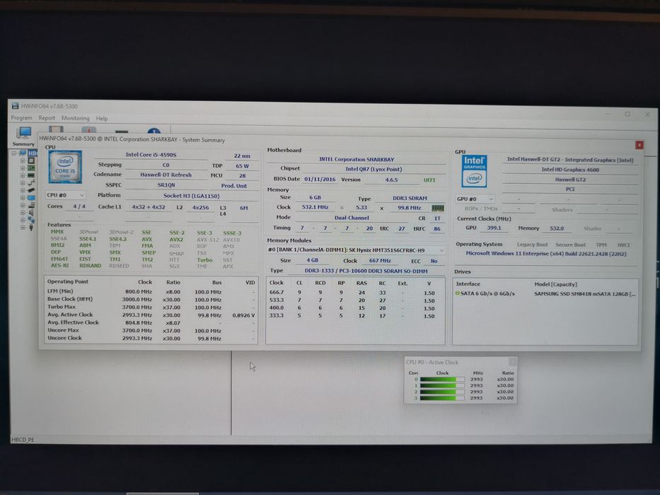 Sprzedam Mini ITX, Mini PC i5-4590/6GB RAM/128 mSATA SSD