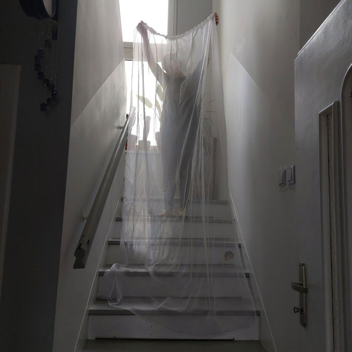 Firana woal biała 140 cm x 250 cm