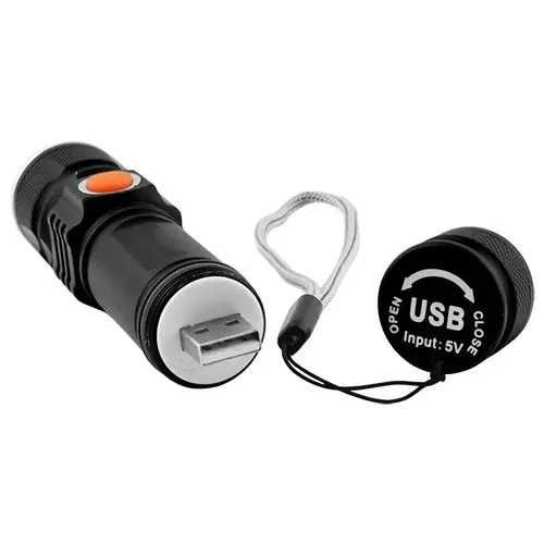 Тактический ручной фонарик Police BL-515 T6 USB ліхтарик с зумом