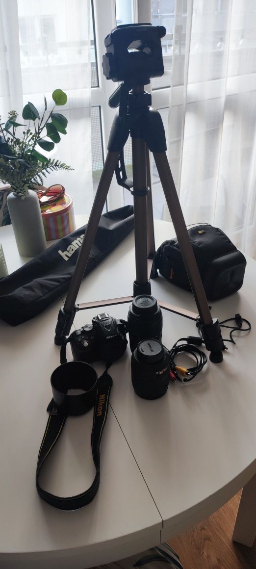 Aparat Nikon D5300 + 2 obiektywy + statyw