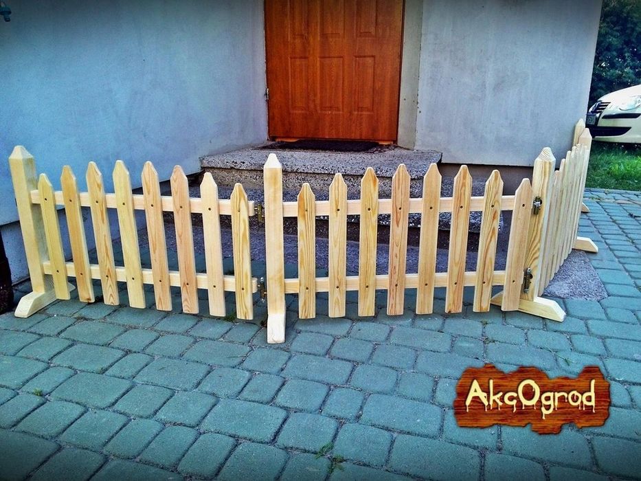 Płotek Ogrodowy Podstawy 80x53cm Drewno Barowy Ogródek piwny