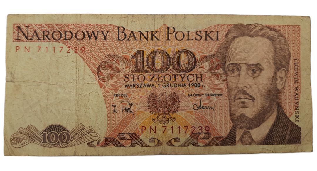 Stary Banknot kolekcjonerski Polska 100 zł 1988