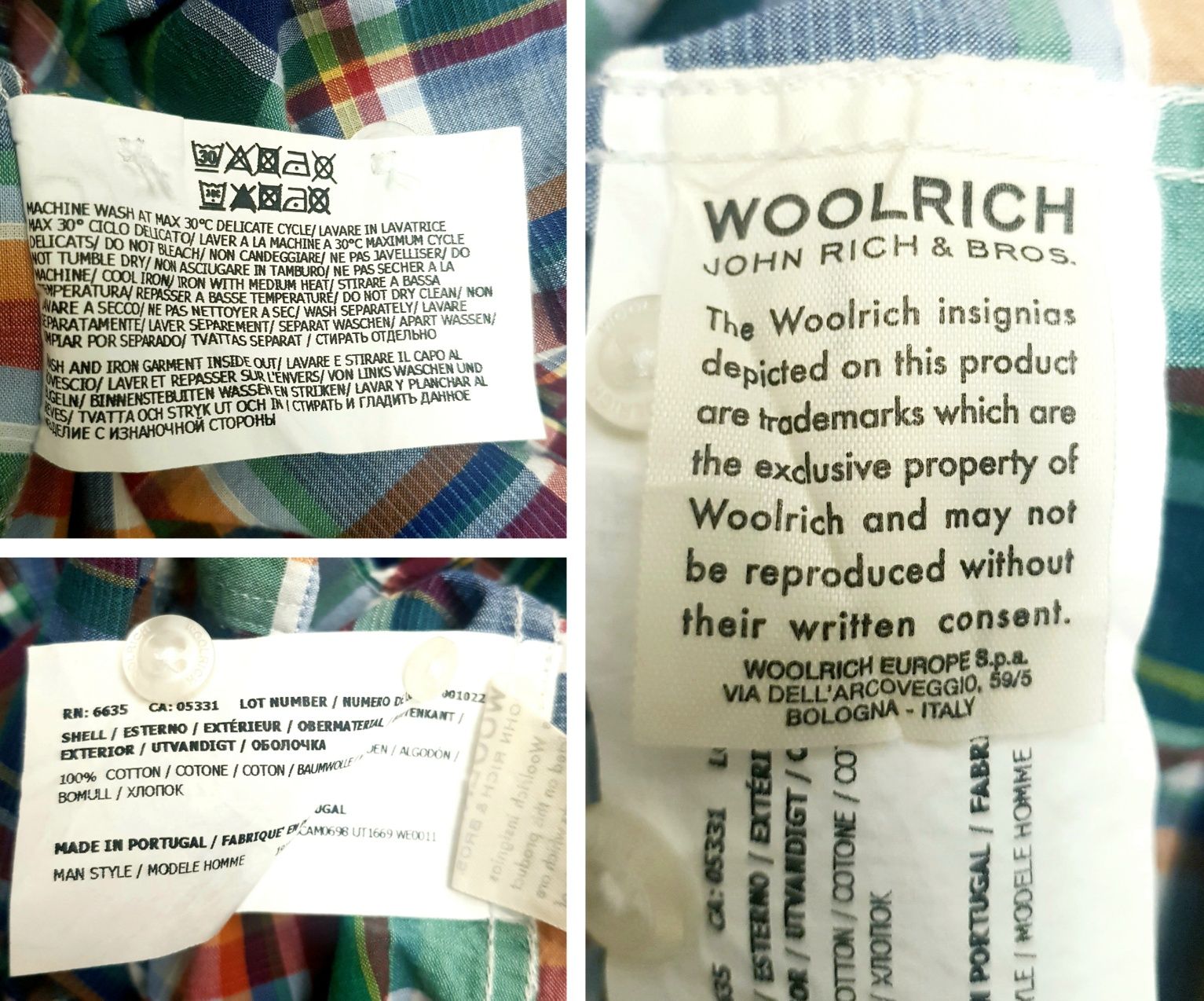 Woolrich męska koszula w kratkę rozmiar XL
