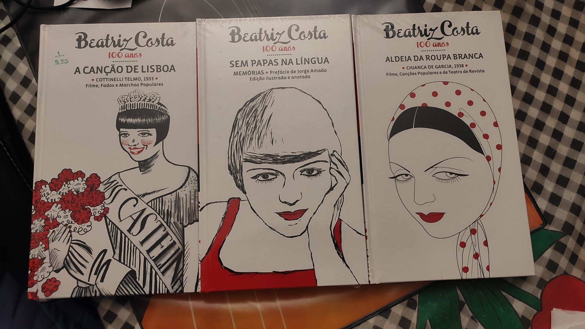 Beatriz Costa 3 Livros + DVD + CDs Canção d Lisboa Roupa Branca Filme