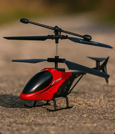 Helikopter Zdalnie Sterowany Śmigłowiec Rc Dla Dzieci Na Pilot Czerwon