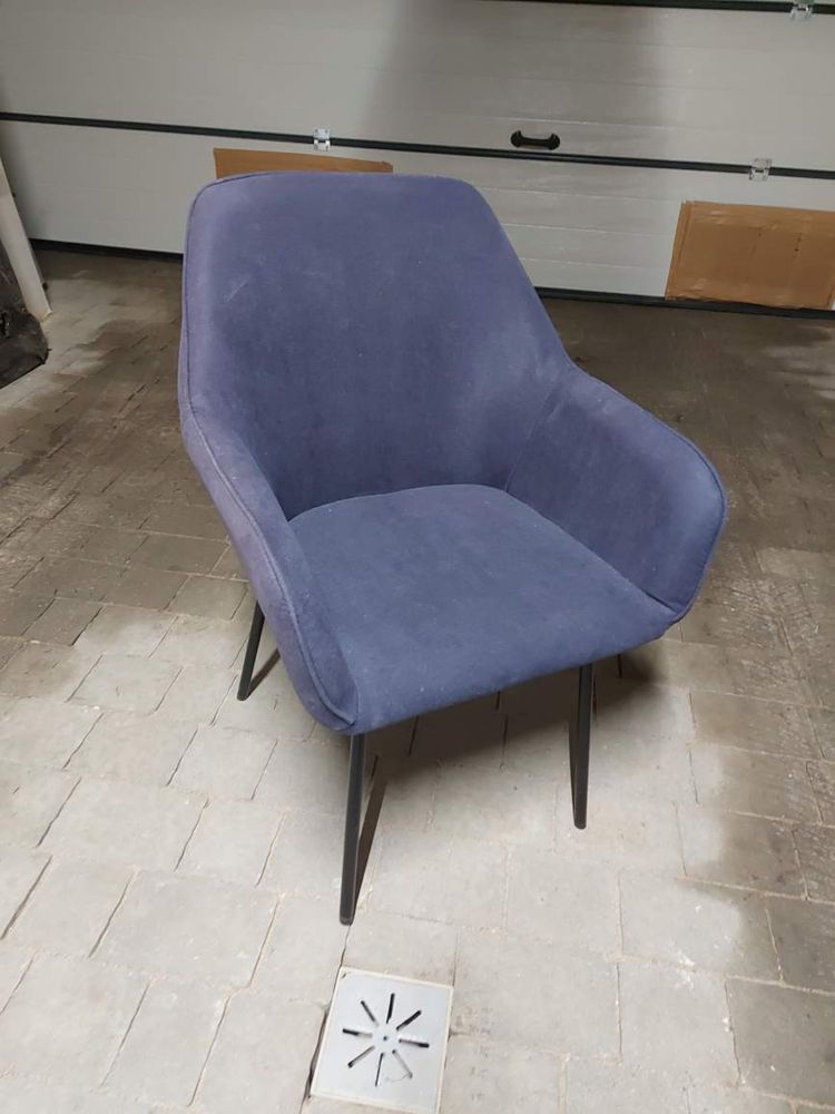 Krzesła tapicerowane niebieskie 2szt.