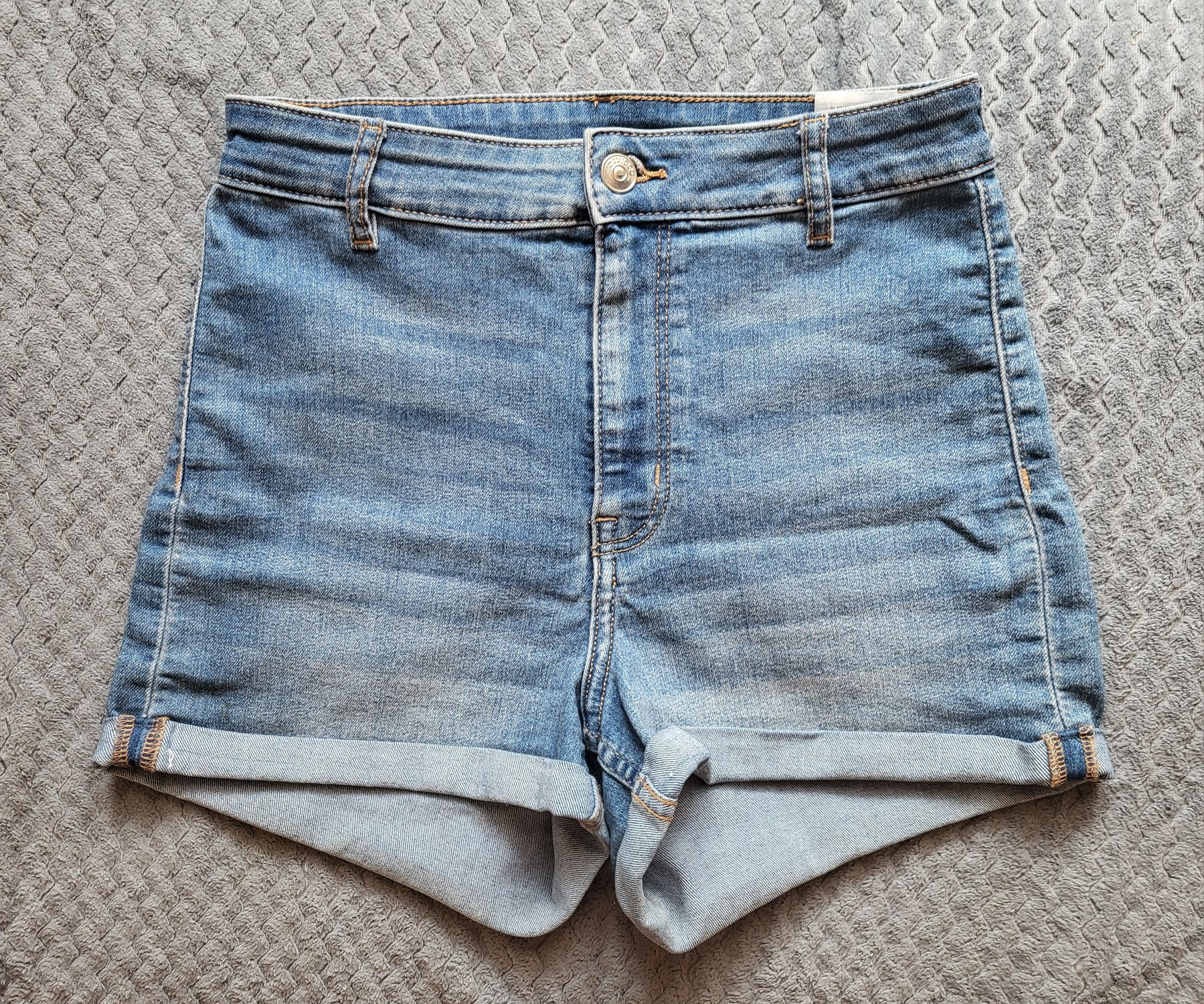 Spodenki jeans krótkie szorty wysoki stan H&M r 36/38 S/M