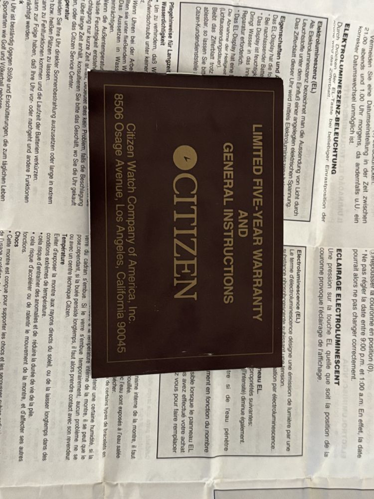 Годинник citizen в ідеальному стані з коробкою й документами