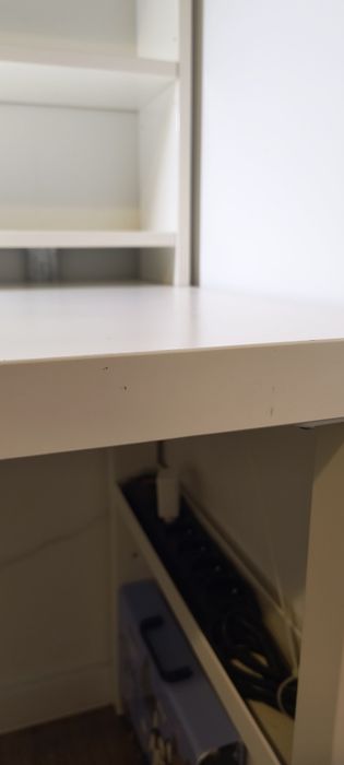 PAHL białe biurko z nadstawką