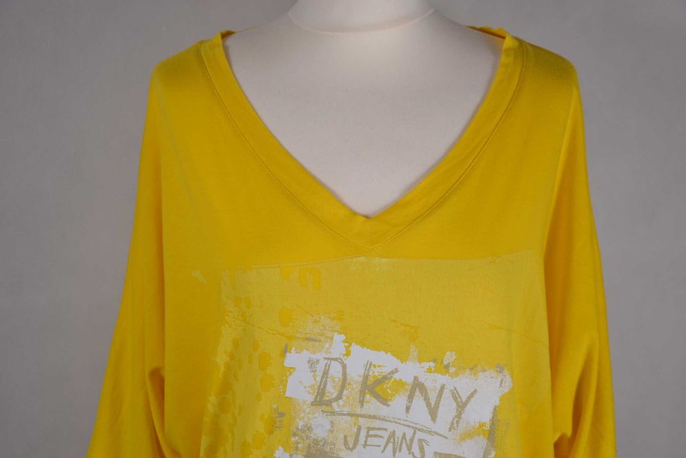 DKNY Jeans Koszulka Damska S Oversize Oryginalna Super Stan Bawełna