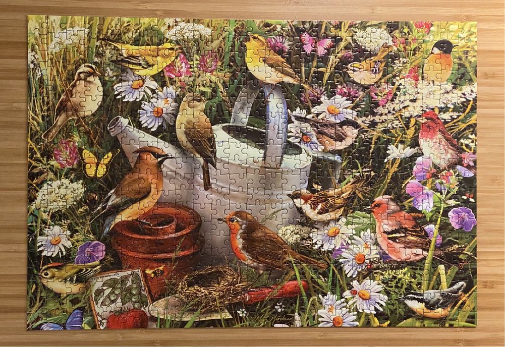 Puzzle gibsons 500 el ptaki, ogród