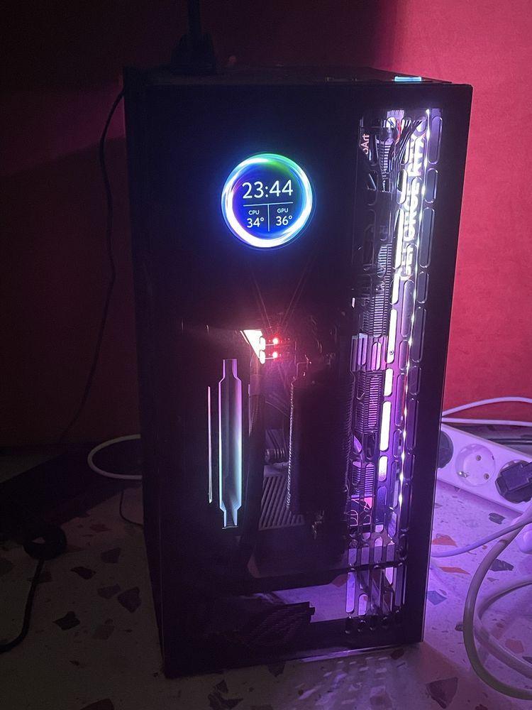 Компьютер NZXT h1(v1), 16Gb RAM, 1Tb ssd, ryzen 5600x, A520I, RX6700XT