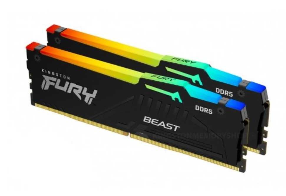 Пам'ять ОЗУ Kingston DDR5 32GB (2x16GB) 6000Mhz FURY Beast RGB CL36