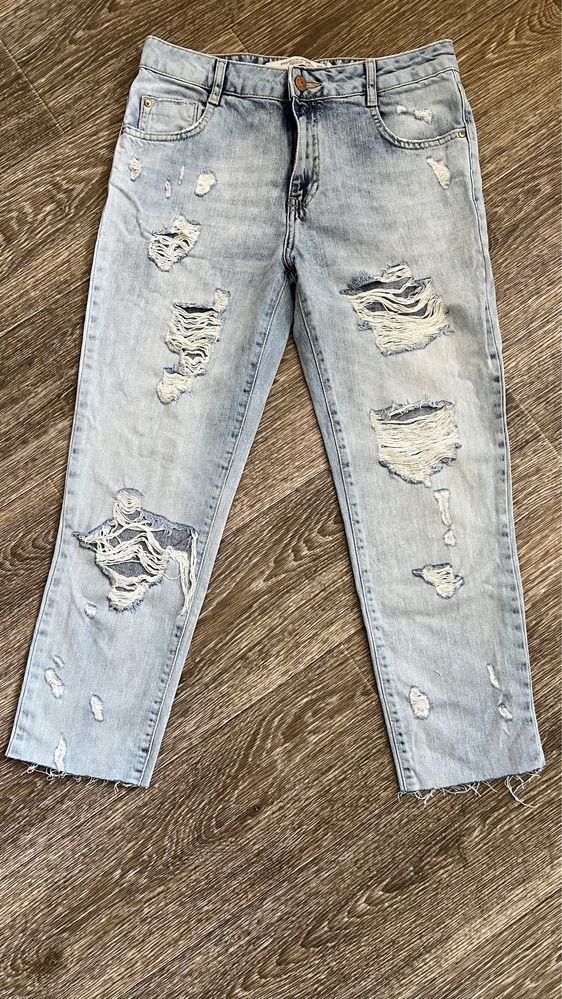 Zara джинсы женские рваные 34 24 штаны майка шорты zara зара блейзер