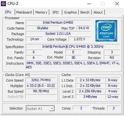 Процесор Intel G4400 2x 3.3 GHz s1151