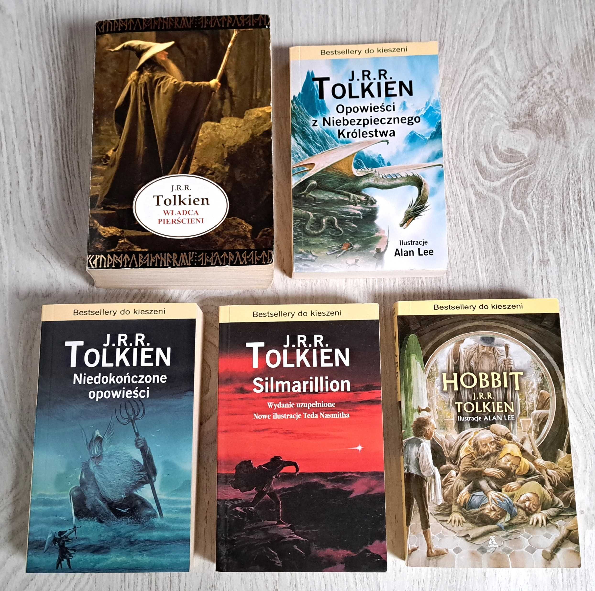 Tolkien Władca pierścieni Niedokończone opowieści Silmarillion Hobbit