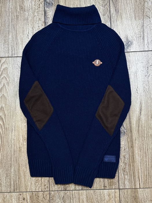 Nowy Męski sweter typu golf FRED PERRY 100% Owcza Wełna roz S