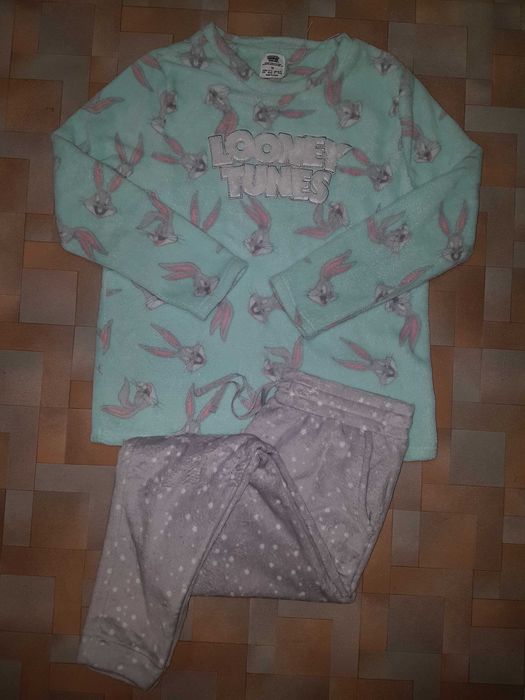 Мега теплый, пушистый комплект Primark, пижама Looney Tunes, плюш М р