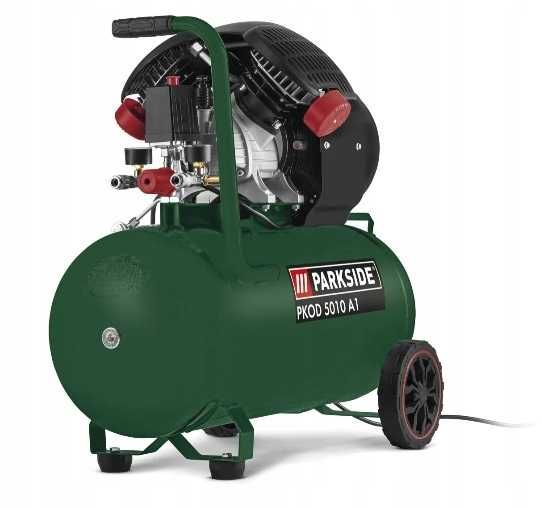 Kompresor 50L 10 Bar olejowy dwutłokowy PARKSIDE Sprężarka 2200W 230V