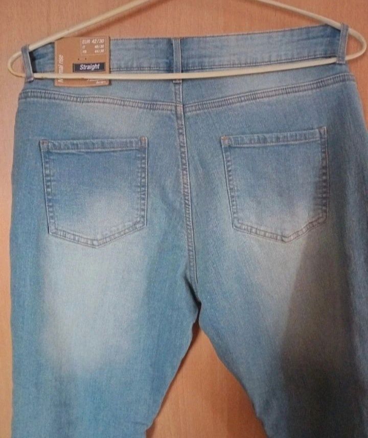 XL/42 spodnie damskie jeansy ocieplone polarem KiK