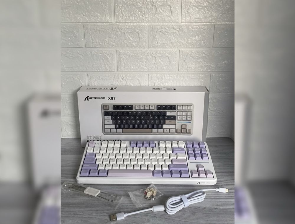 Клавіатура Attack Shark X87 - бездротова механічна RGB|в двох кольорах