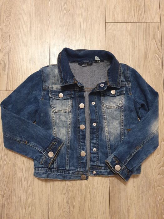 Kurtka jeansowa dla dziewczynki r. 110-116