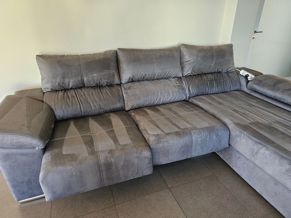 Sofá 3 lugares com chaise longue