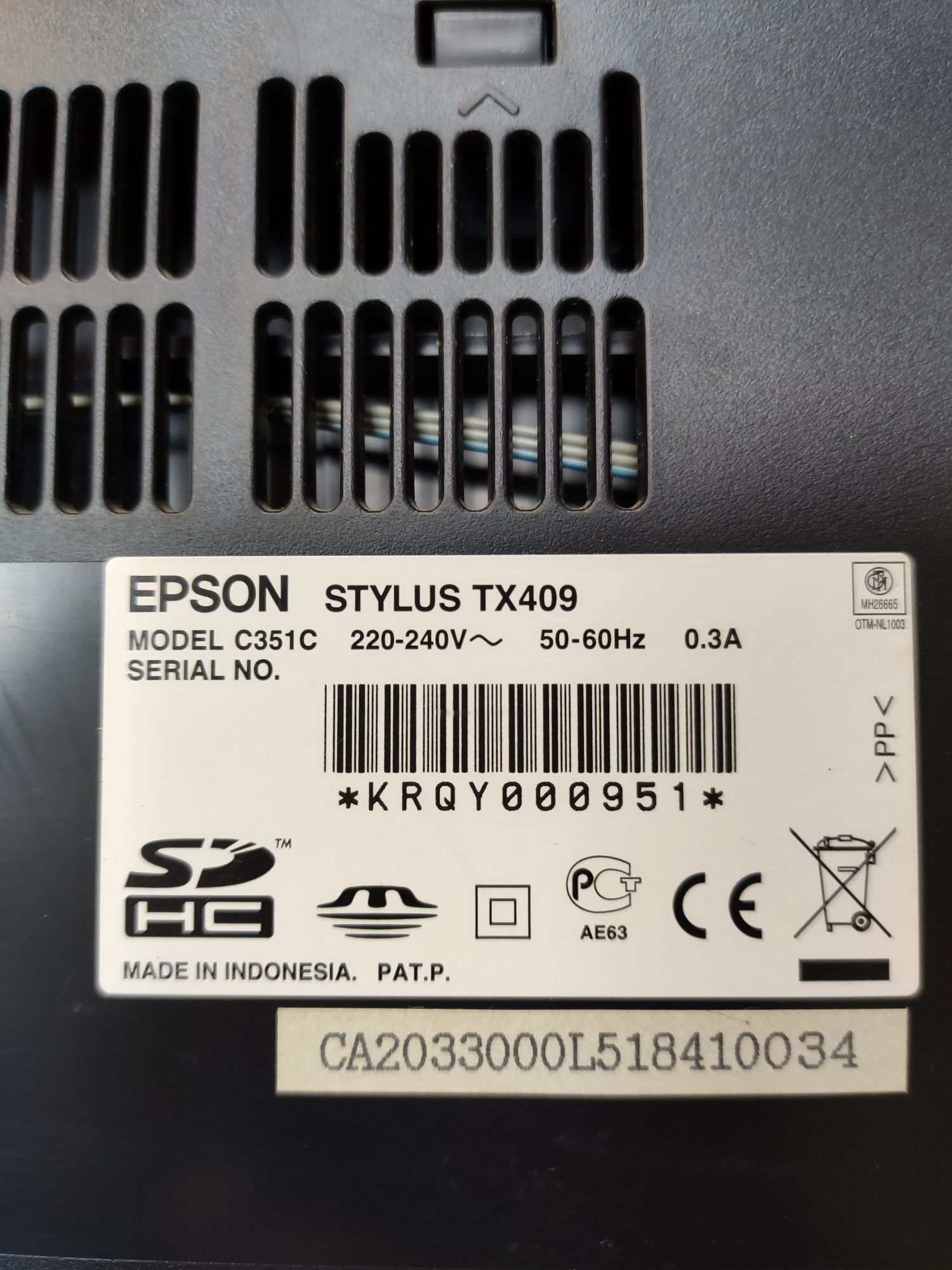 Epson Stylus TX409