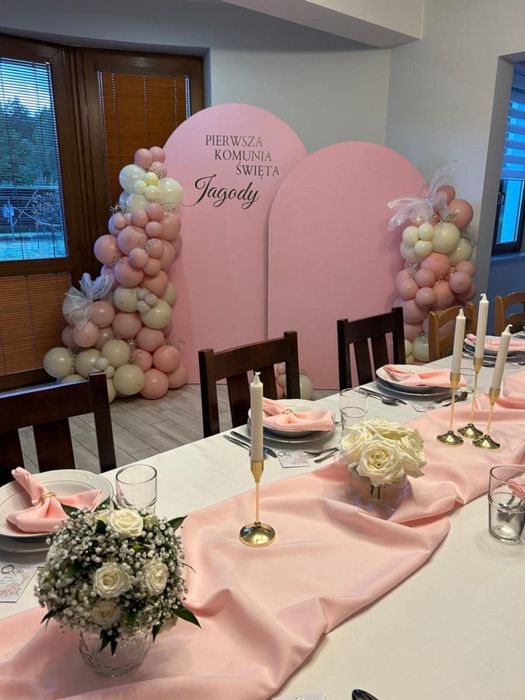Chrzciny balony tło do zdjęć ścianka balonowa 18 urodziny 40 event